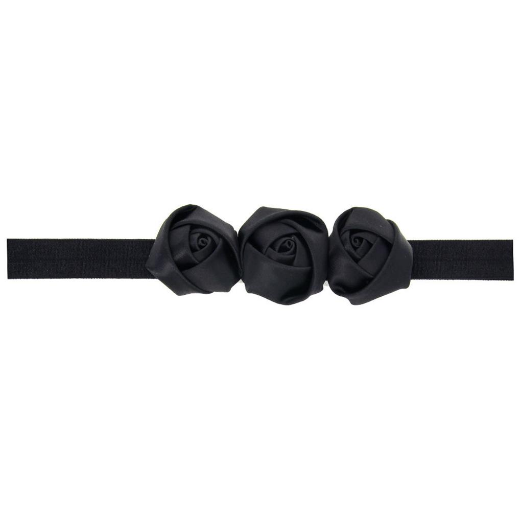 9Pcs Newborn Headbands Infant Rose Elastic Hair Band Solid Color Headwear Hairstyling Accessories