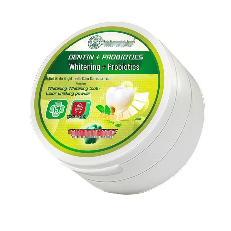 Teeth Whitening Powder: Removes stains, cleans tartar and plaque, refreshes breath, ideal for smokers and coffee drinkers.