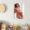 Vintage Metal Wall Sign Home Decor Retro Woman In Pink Lace Dress Iron Art