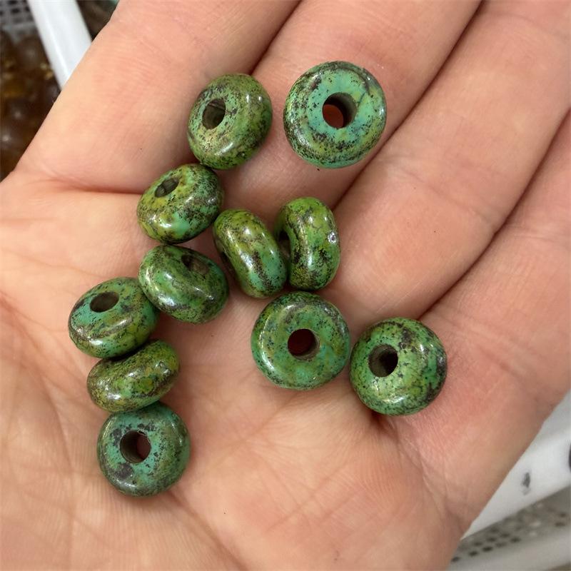 Ten Thousand Jade Retro Turquoise Large Hole Abacus Spacer Beads for DIY Jewelry Accessories