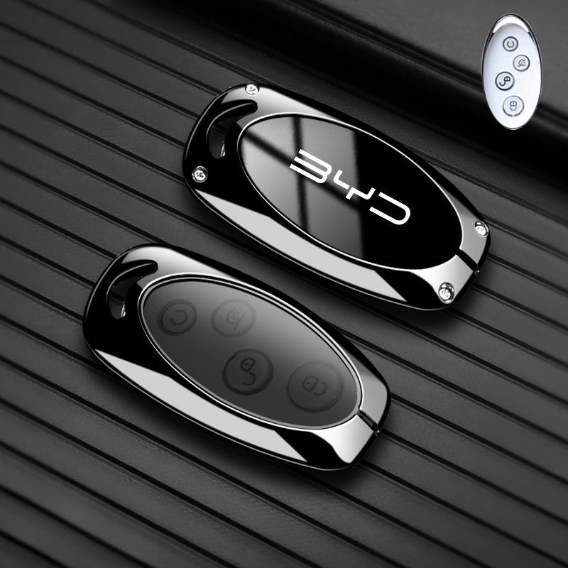 Étui Porte-Clé Télécommande Voiture Coque Housse Sac pour BYD Song Plus Atto 3 Han EV Tang DM Qin Seal Dolphin Accessoires Porte-Clés