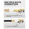 2-Pack 1/4 Inch Female NPT Closed Ball Tire Inflator with Clip, Locking Quick Connect, Clip-On Air Chucks for Truck RV Auto Car Air Compressor