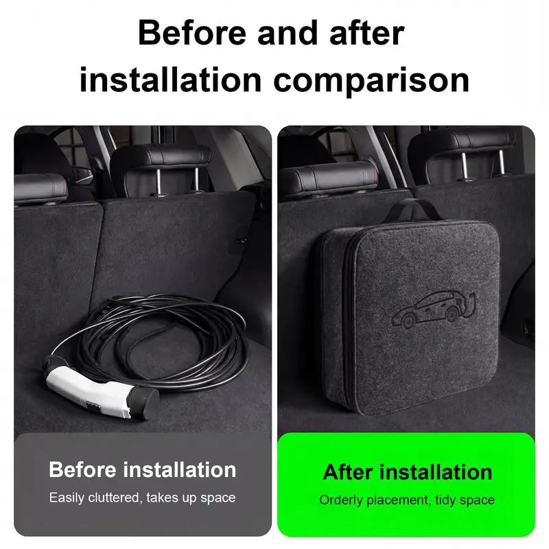 Ev Charger Carrying Case Weatherproof Electric Vehicle Charging Cord Organizer Electric Vehicle Charging Cable Organizer Bag