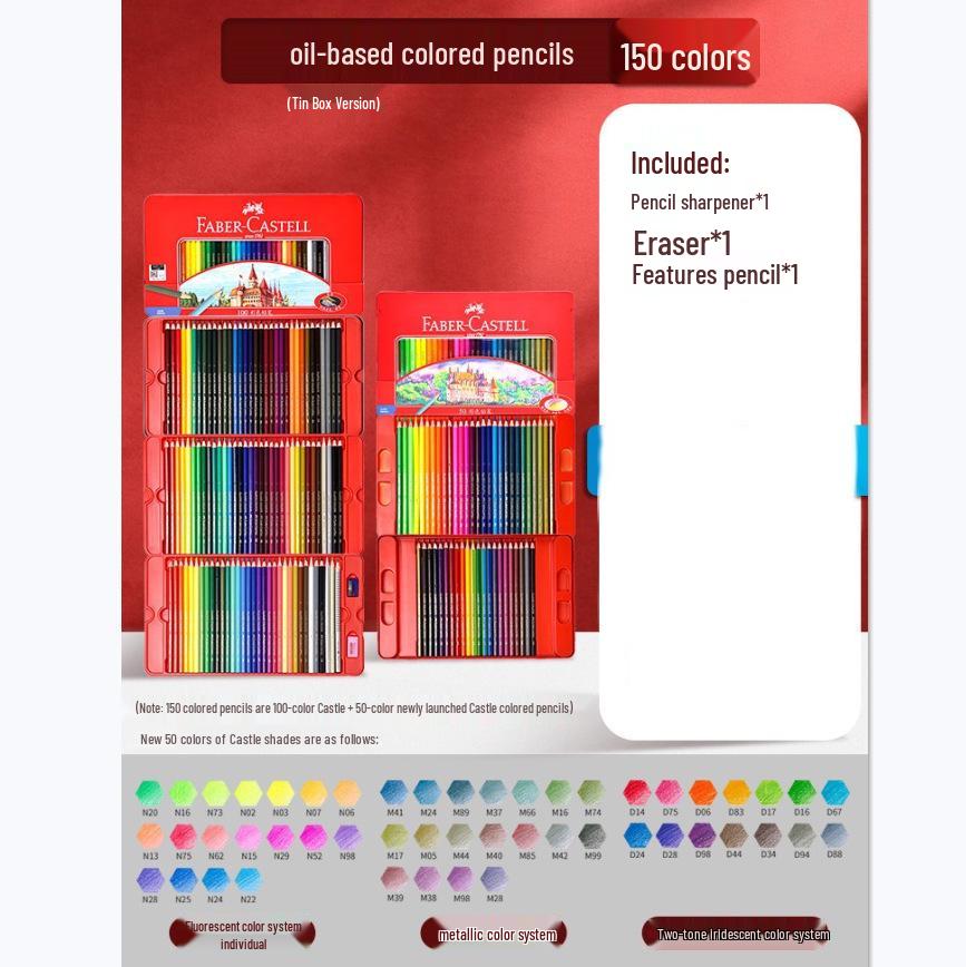 

Олійні кольорові олівці Faber-Castell Secret Garden, 36 кольорів, Дитячий професійний набір Regular