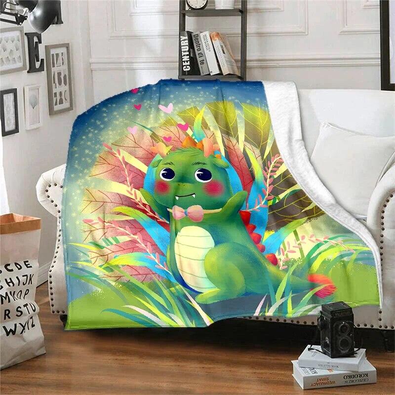 Twelve Chinese Zodiac Signs Pattern Printing Manta Sofa Bed Cover Soft  Blanket Plaid Soft Warm Flannel Throw Blankets Fans Gif
