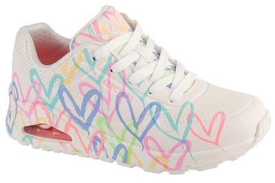 Uno-Spread The Love, Womens White Sneakers