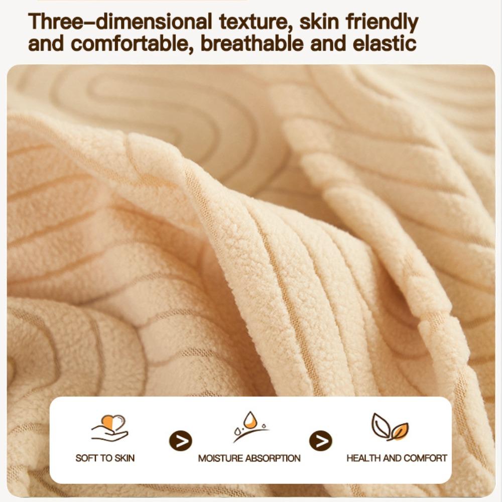 Elastic Sofa Cover Full Protection Wavy Hem Stretchable Couch Slipcover for Home Office Furniture Protector