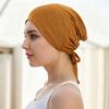 Berretto Foulard Monocolore da Donna Regolabile Traspirante Elasticizzato Antiscivolo Cotone Sottocappello Sotto Foulard Cappello Interno Cappello da Notte per Dormire Cuffia per Capelli