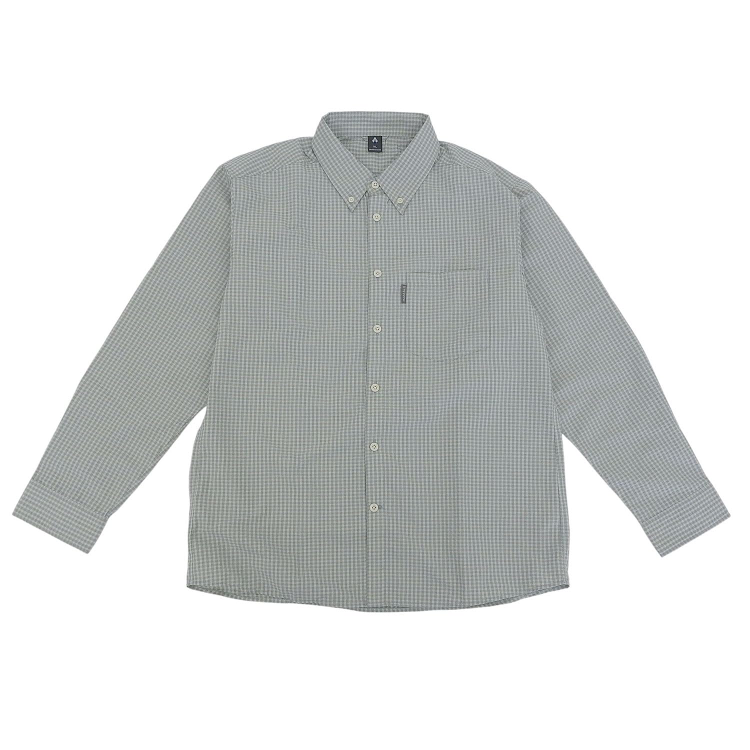 montbell wic. dry touch long sleeve shirt men s button-down shirt light green xl светло-зеленый