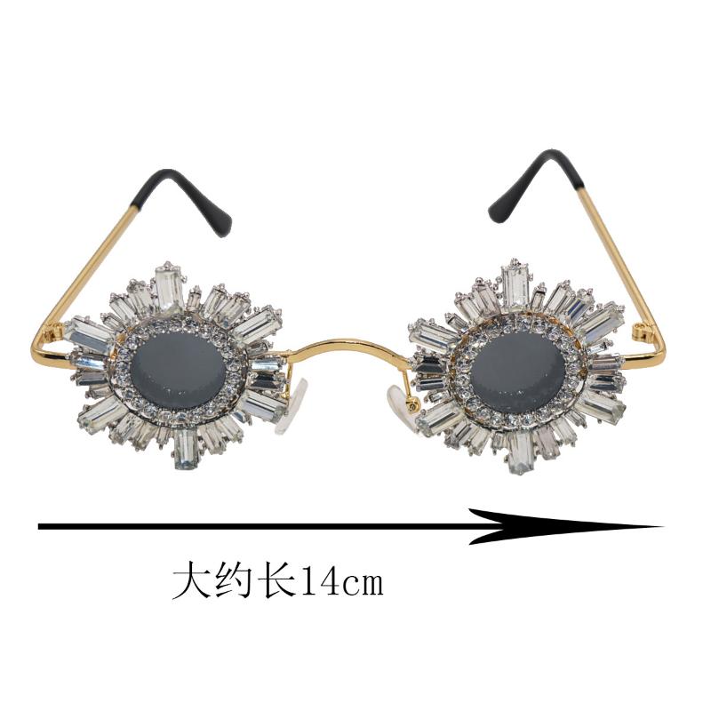 Round Dimond Sunglasses Children Crystals Sexy Girls Sun Glasses Rhinestone Child Shades For Party  Feminino