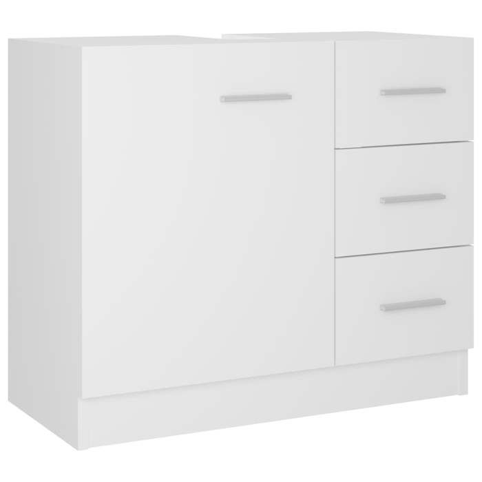 VidaXL Sink Cabinet White 63x30x54 Cm Chipboard