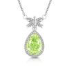 Bow Pendant Waterdrop Necklace High Carbon Diamond Zircon Ice Cut Necklace for Female Clavicle Chain Engagement Gift