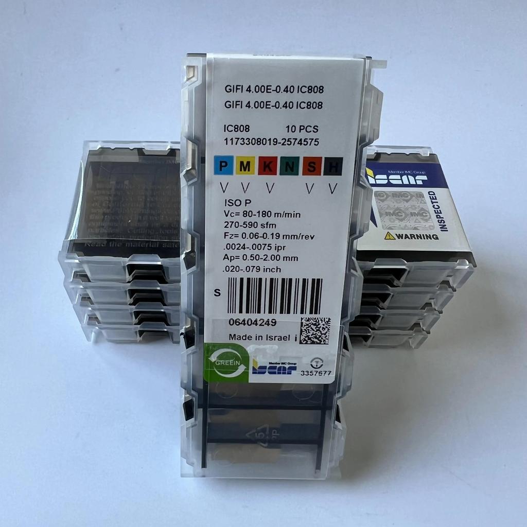 ISCAR / GIFI4.00E-0.40 IC808 /Industrial indexable carbide inserts 10 Pcs