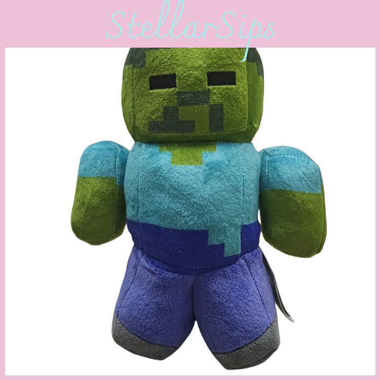 Character Game Minecraft Green Zombie Plush Doll Toy For Room Decoration