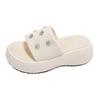 Modische Strass-Sandalen mit schwarzer High-End-Anti-Rutsch-Plateausohle für Damen-Outdoor-Bekleidung Sommer 2025 neue höhenverstärkende weichsohlige coole Sandalen