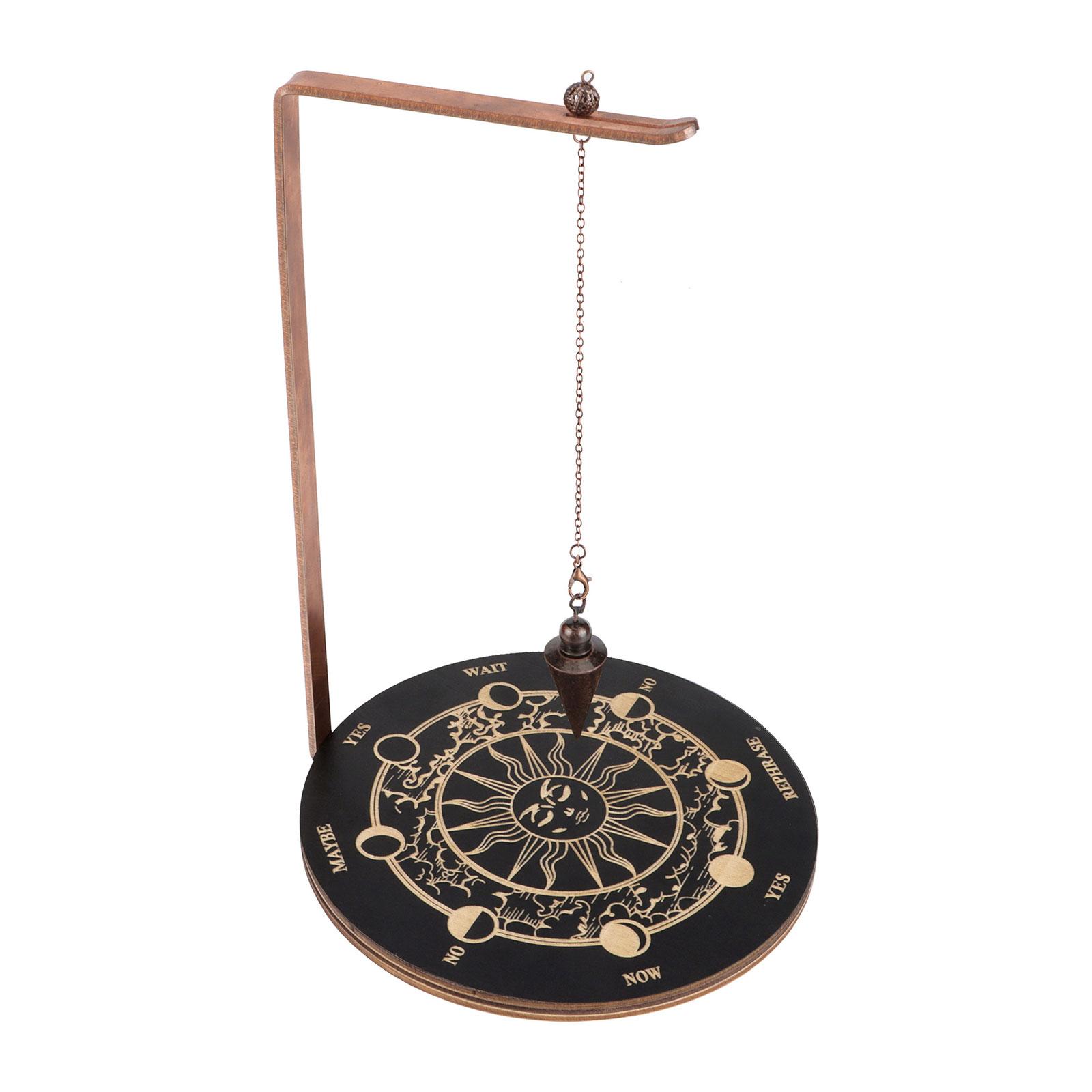 

Wooden Divination Pendulum Game Board Swing Display Shelf Pendulum Stand Table Decorations Altar Ornaments Plate