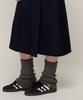 Cargo Bros For Woman Preppy Pleated Wrap Midi Skirt (Navy)