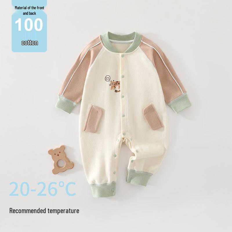 Pure Cotton Baby Jumpsuit - No-Bone, Spring/Autumn Wear for Newborns