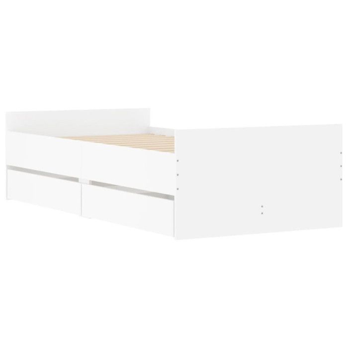 VidaXL Bed Frame with Drawers White 90x190 Cm 3207378