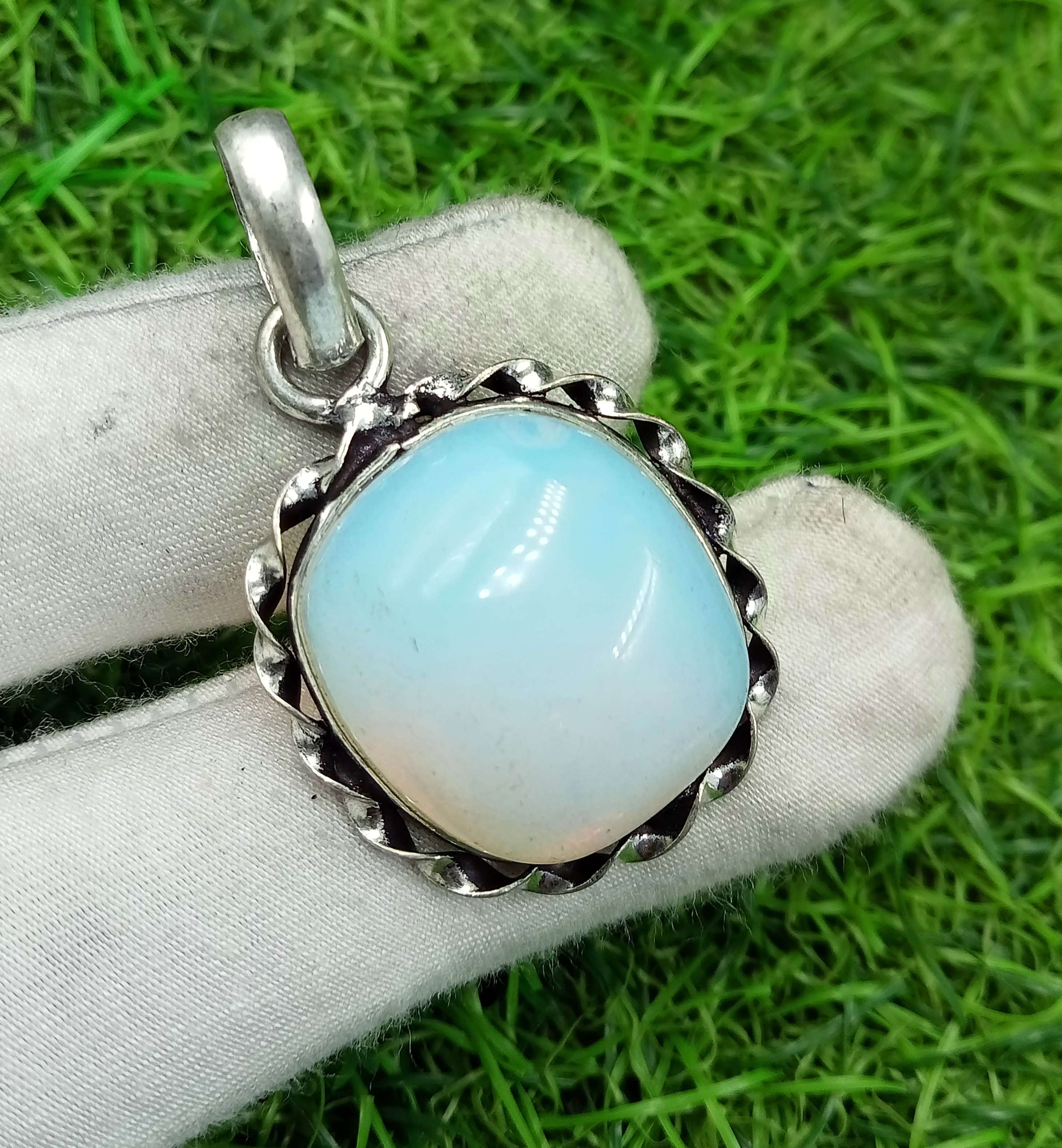 

Кулон с опалитовым драгоценным камнем 925 пробы с серебряным покрытием DEP-60