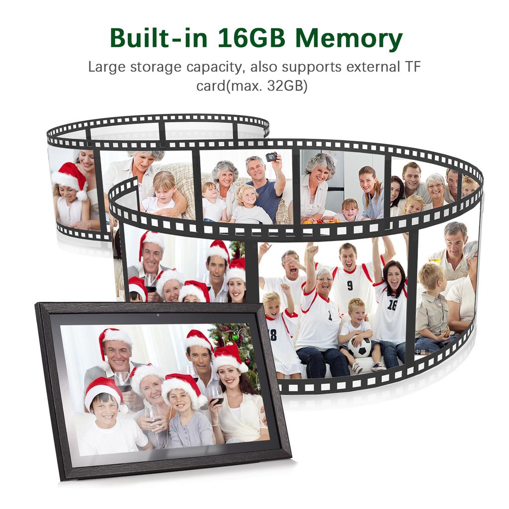 Andoer 18.5 Inch L WiFi Digital Photo Frame Cloud Digital Picture Frame Wall Mountable