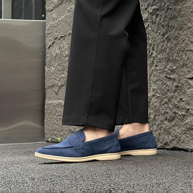 Fashion High Quality Men Shoes Leather Casual Party Senior Men Loafers Shoe Non-slip Business Office Soft Comfortable Slip On Male Shoes