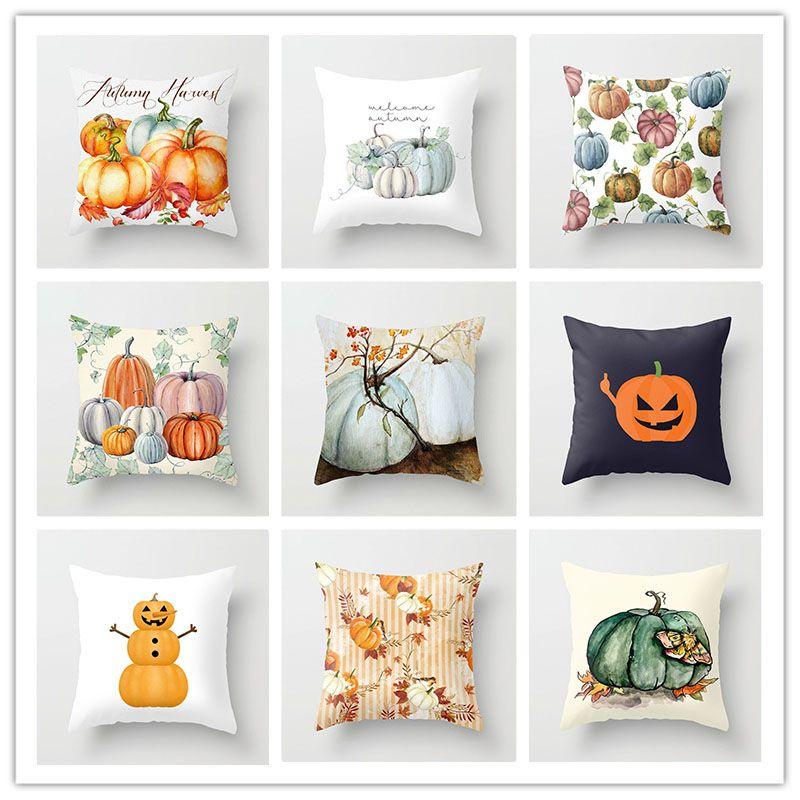 Beautiful Festival Decoration Pumpkin Pillow Cover With Invisible Zipper