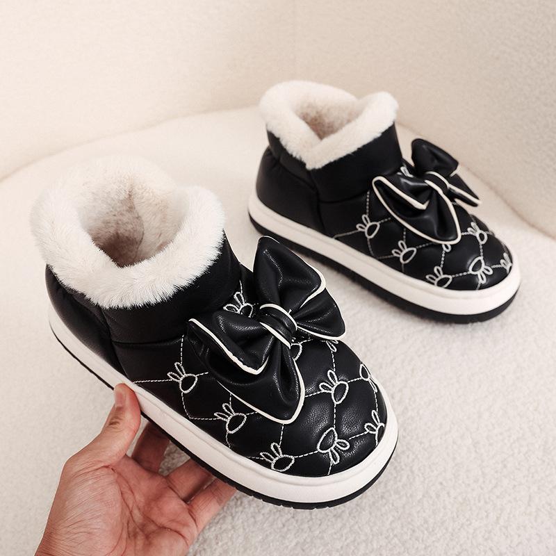 Cotton Slippers Winter Wear Women's Fleece Thickened Snow Boots Plush Warm Indoor Home Short Bag and Cotton Shoes