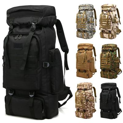 80L Large Capacity Oxford Cloth Outdoor Sports Travel Backpack Shoulder Pouch