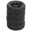 4 Pcs RC Car Tires LA0017 A86 Black 1cm Width 3cm Diameter Rubber Tire Replacement Part for LD?A86