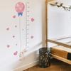 A Cartoon Little Rabbit Holding Balloons, with Its Height Measured on A Bedroom Children's Room Decoration Sticker.