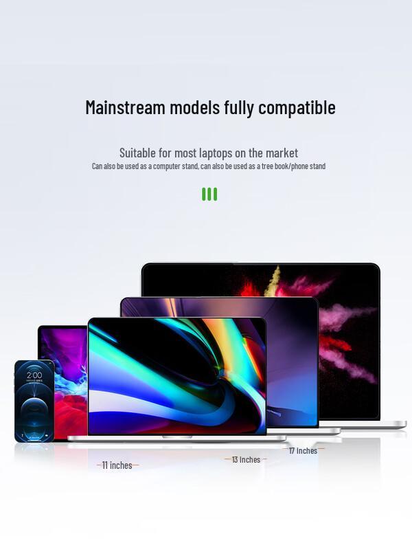 Shixun HC Foldable Aluminum Laptop Stand with Detachable Phone Holder