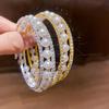 Korean Style Rhinestone Pearl Multi-layer Bangle: Elegant Hand Jewelry for Women