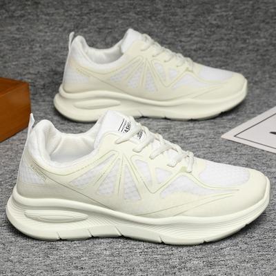 Autumn and Winter New Sports Shoes Solid Color Fashion Commuting Casual Shoes Thick Sole Comfortable Breathable Lightweight Thickened Men's Shoes