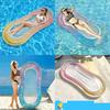 Pool Outdoor Floating Backrest Lounger Thick Mesh Leaves Adult Bed Inflatable