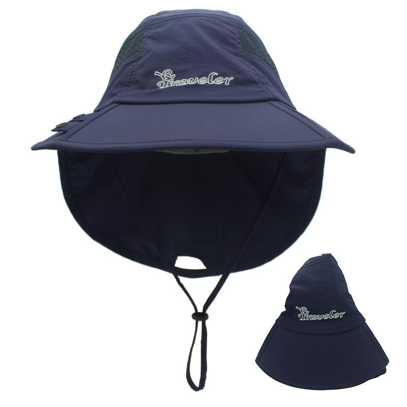 Foldable big eaves hat women's summer hat tongue UV protection hat folding portable