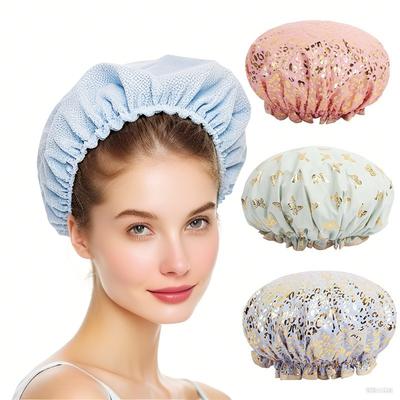 Shower Caps Waterproof  Donuts for Hair Bathing Cap for Women Swimming Cap Shower Shower Suit Bonnet Douche
