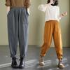 Women's Spring, Autumn Winter Thick Stitching Sweatpants, Casual Solid Color Elastic Waist, Outer Wear Trousers with Feet