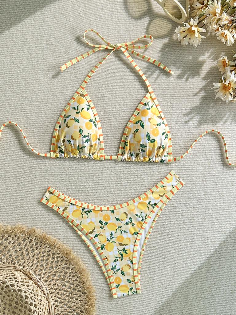 European and American Bikini Swimsuit Female Sexy New Suspender Bikini Bikini Hot Spring Vacation Swimsuit Female