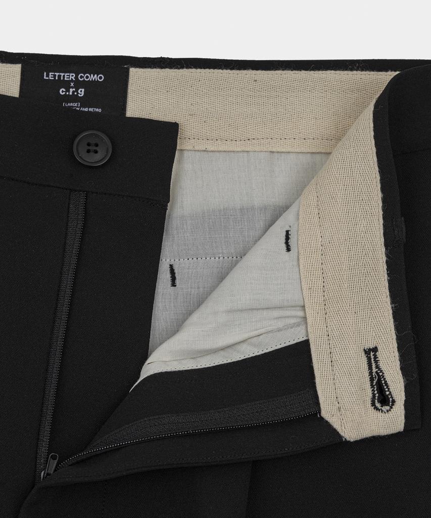 LETTERCOMO Admirable Wide Slacks Black