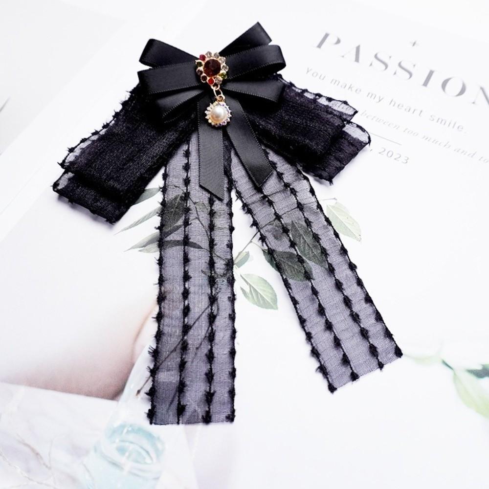 Vintage Kristall Strass Schmuck Fliege Kragen Vorgebundene Krawatte Clip Für Beerdigungen und Trauer