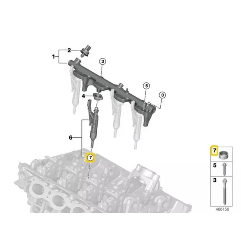 Pack of 6 Fuel Injector Seal  13537591006 High Performances Rubber Seal  Fuel Injector Gasket Set for E70 E71 E82 E84