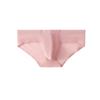 Male Summer Sexy Pure Color Ice Silk Without Trace Breathable Low Waist Triangle Briefs