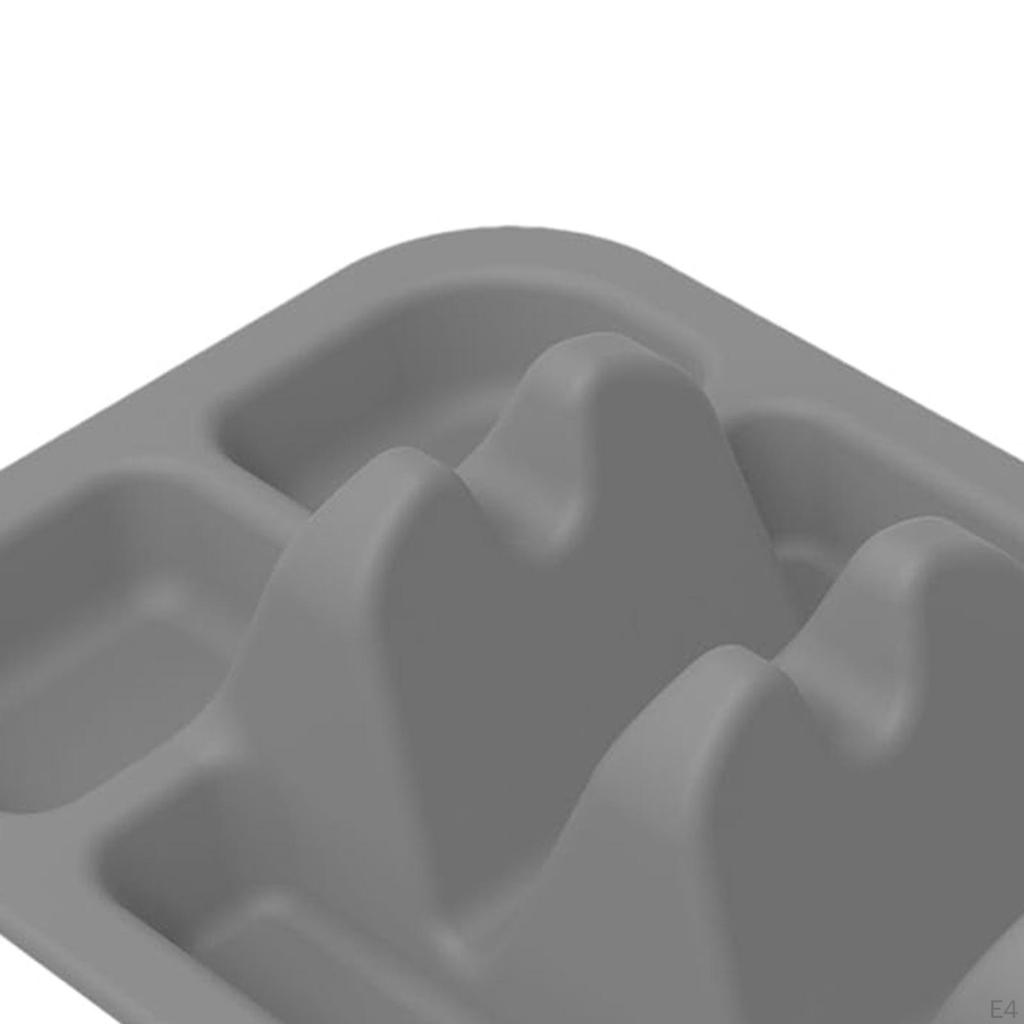 Burrito Holder Stand, Non-Slip Silicone Tray with Dividers for Cafes