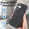 For iPhone 16 Plus Case Retro Leather+TPU Shockproof Protective Phone Cover