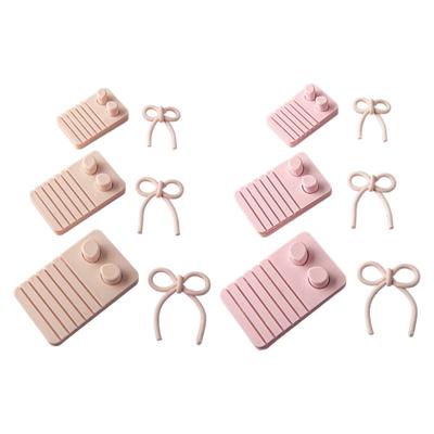 Conjunto de Moldes Flexíveis de Argila PLA para Brincos para Moldagem de Linhas e Designs Criativos de Laços em Artesanato de Joias