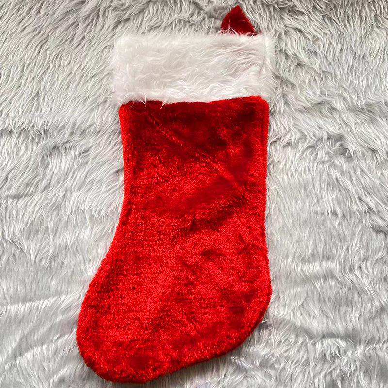 Plush Red Christmas Stockings and Hats for Adults and Children - Festive Holiday Decorations