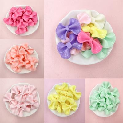 23.2*31mm 10Pcs Folded Bow Beads With Hole Macaron Color Scheme Jewelry Making Pendant Jewelry Accessories DIY Bracelet Necklace