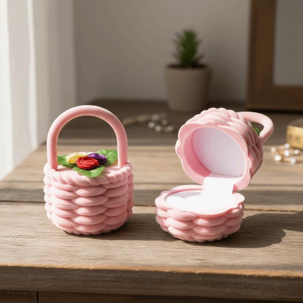 Lovely Design Jewelry Box Velvet Material Jewelry Storage Case Display Display Holder  Gift Giving