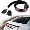 Spoilers For Cars,4.9 Ft Reflective Carbon Fiber Spoiler Rear Spoiler Wing For Car Decorations,Universal Punch-Free Rubber Trunk Spoiler Trim Strip